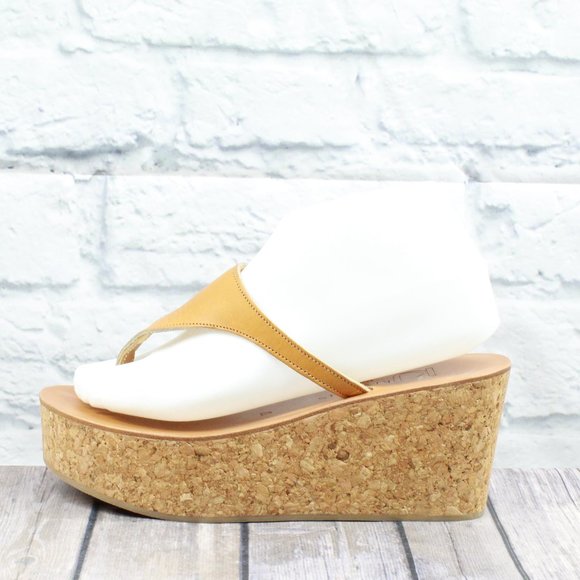 K. Jacoves Shoes - K. Jacoves Wedge Thong Heels Sandals Size 37
